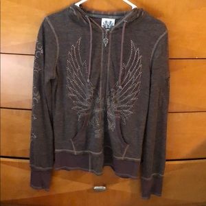 Women’s Miss Me light weight hooded zip up